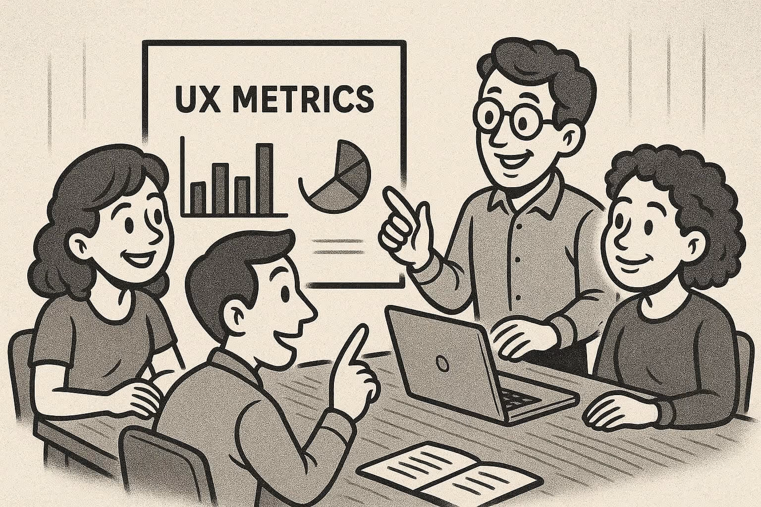 People talking about insights on the UX metrics survey