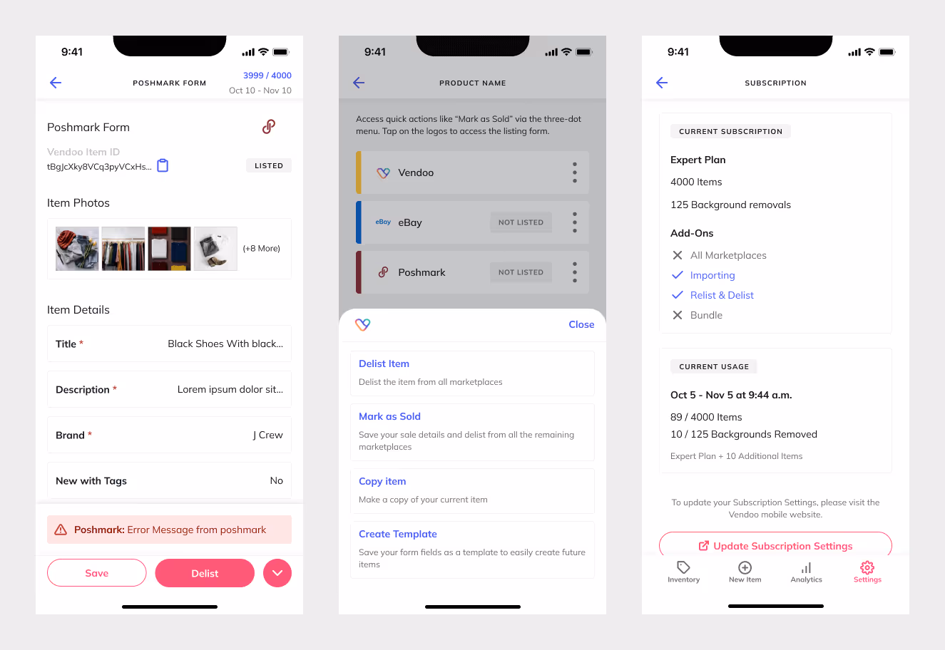 Mobile App Screenshots