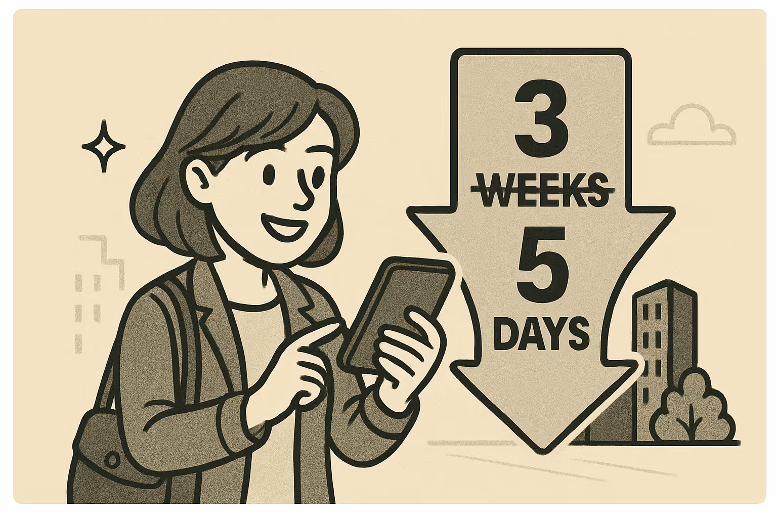 Three weeks to five days